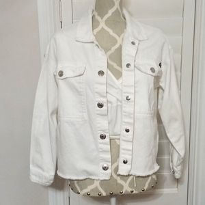 *FREE GIVEAWAY* Calvin Klein White Denim Jacket